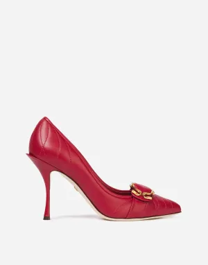 Embellished Quilted Leather Pumps