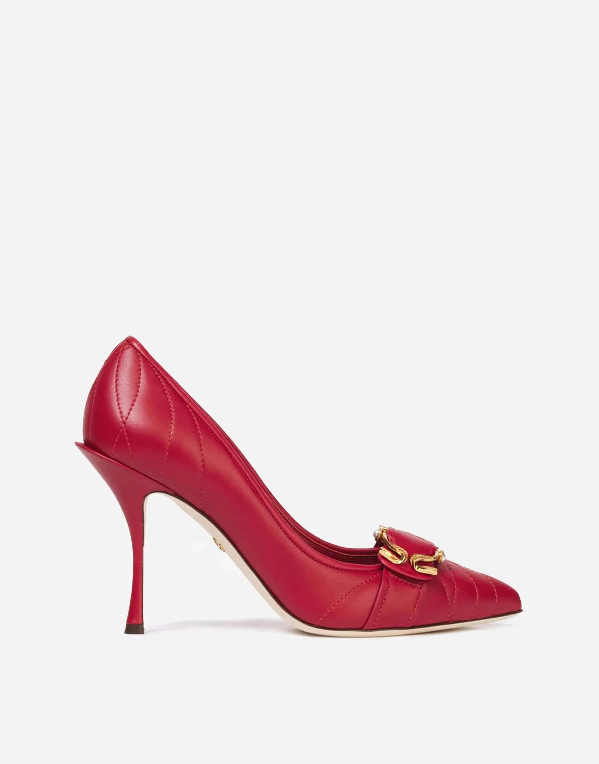Embellished Quilted Leather Pumps