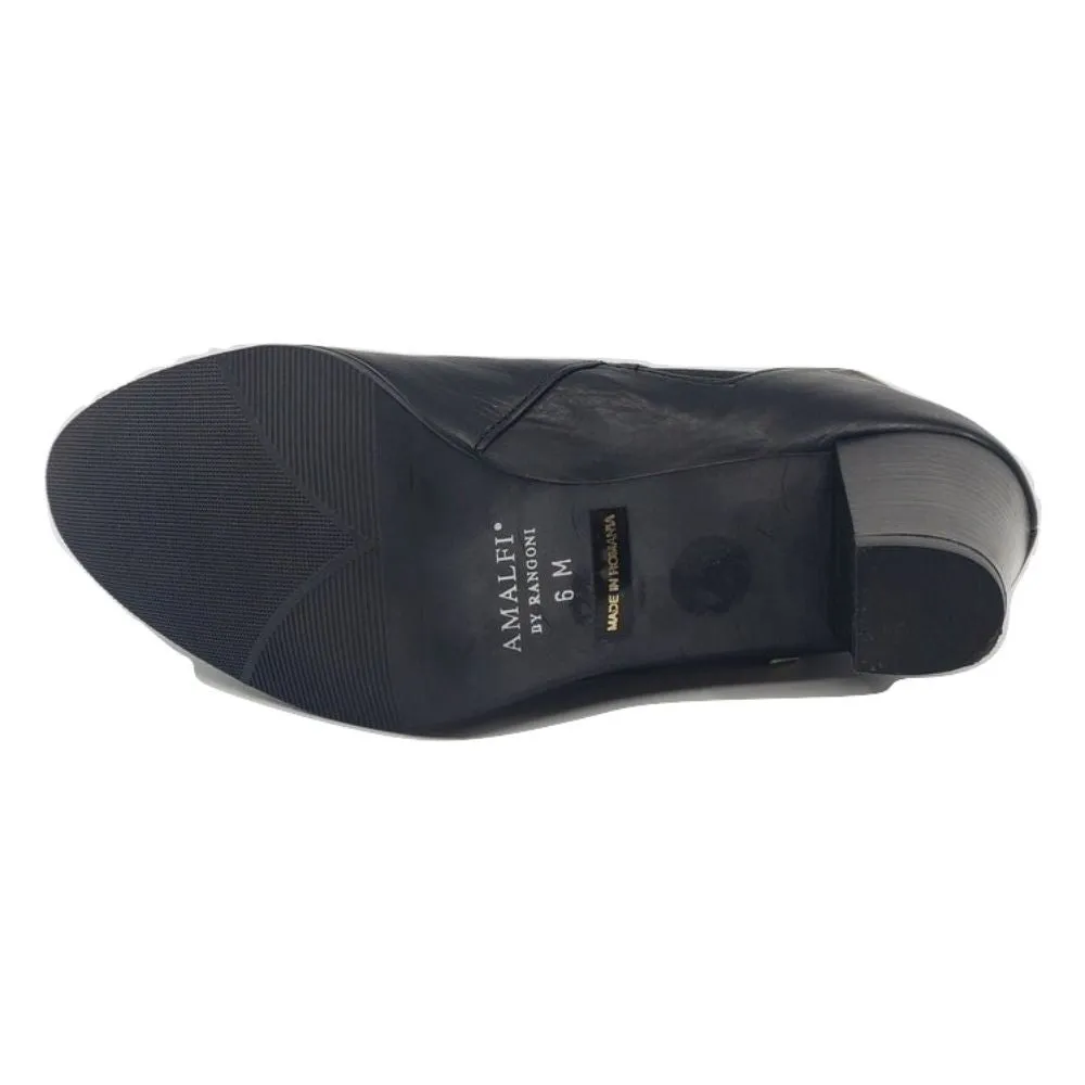 Emme Black Leather Amalfi Ankle Boots