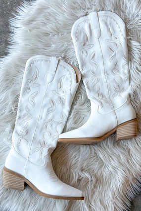 Enora Cowboy Boots Soft Soleplate Canvas Material Enora Cowboy Boots