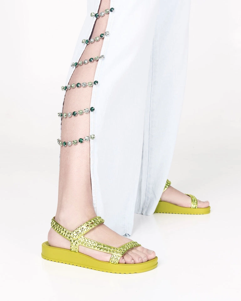 Lust - Green/Metallic Green Comfortable Travel Shoes Easy Sandals