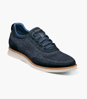 Ergonomic Fit Launch Knit Elastic Lace Slip On-Navy| Florsheim Adaptive Style Launch Knit Elastic Lace Slip On-Navy| Florsheim