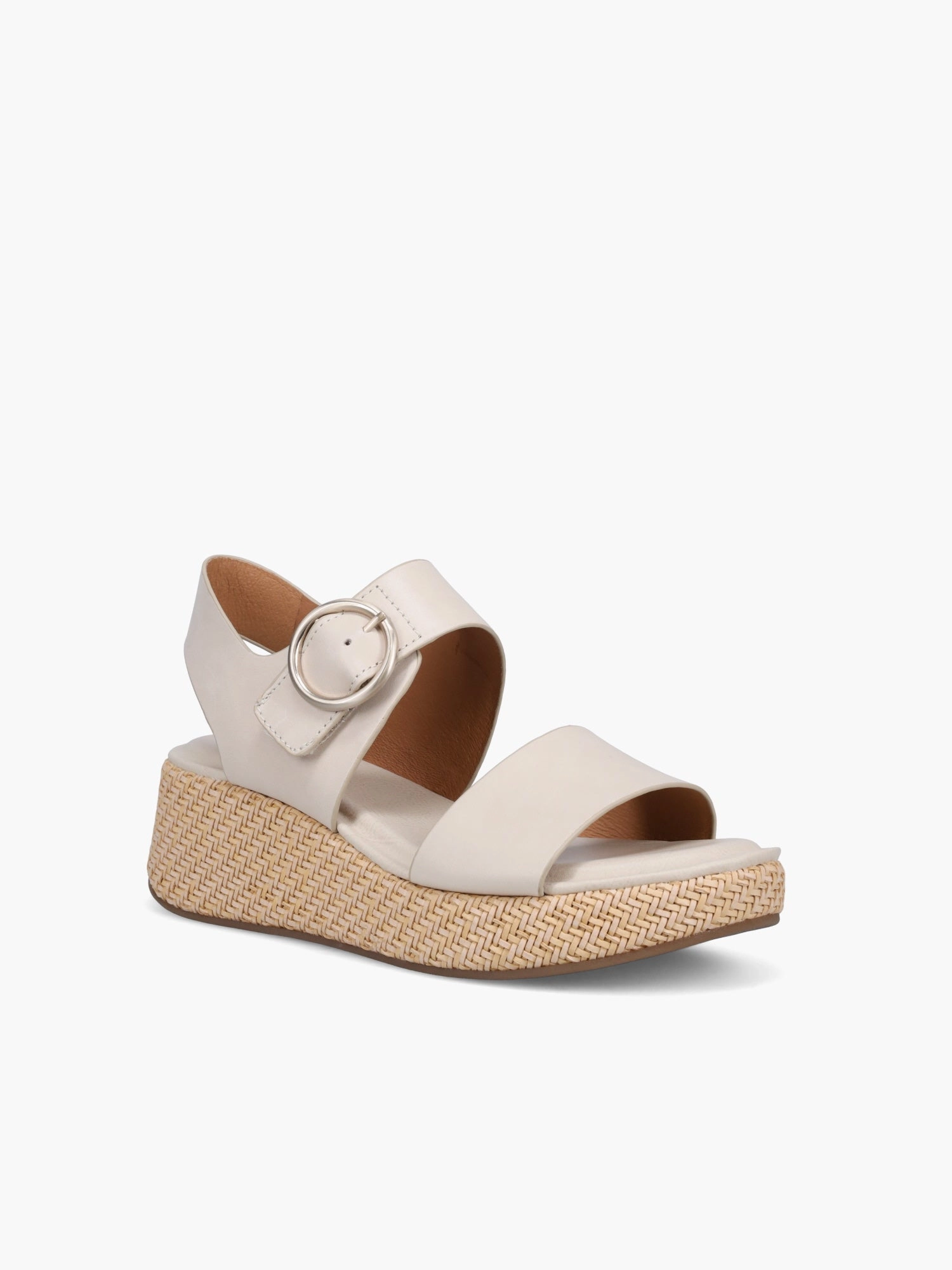 Faedra Beige Leather Comfortable Travel Sandals