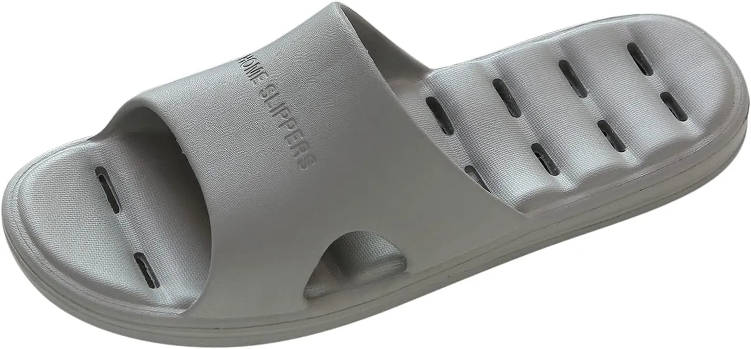 Fashion All Seasons Men Slippers Flat Non Slip Lightweight Home Bathroom Comfortable Hollow Home Slippers Men And Women Men S