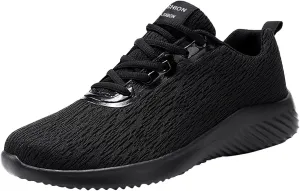 Fashion Men Mesh Casual Sport Shoes Lace Up Solid Color Running Breathable Soft Bottom Slippers Men Indoor Sneaker Shoes for