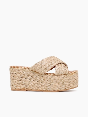 Fashionable Highs Kalani Beige Raffia Kalani Beige Raffia Breathable straps Lightweight Outsole
