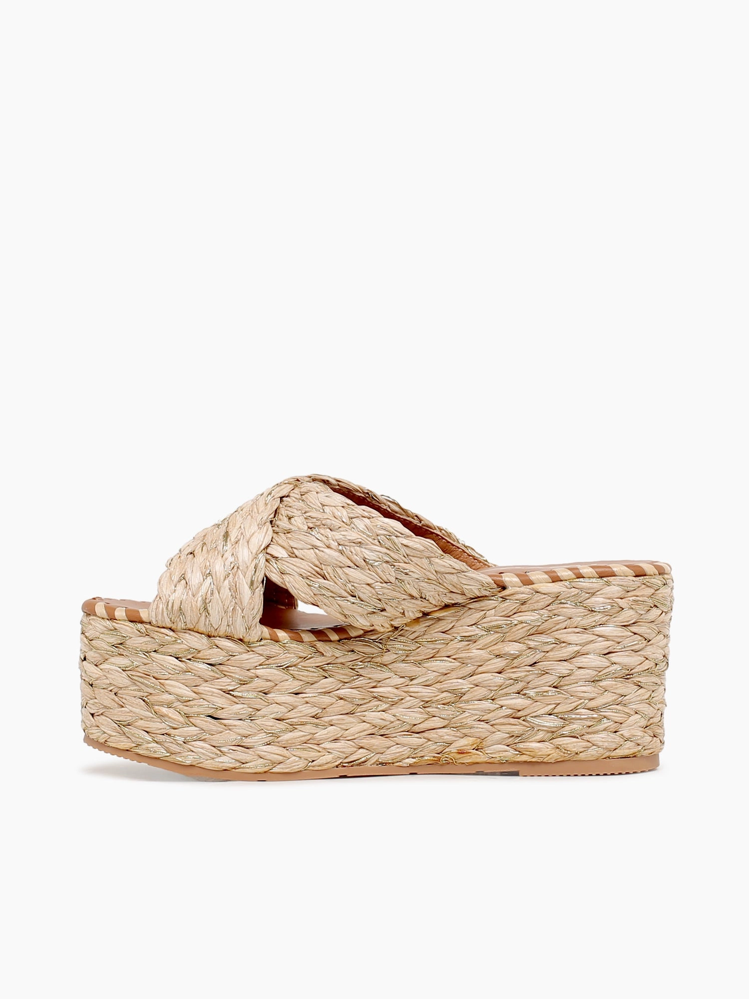 Relaxed Fit Shoes Fresh Look Kalani Beige Raffia
