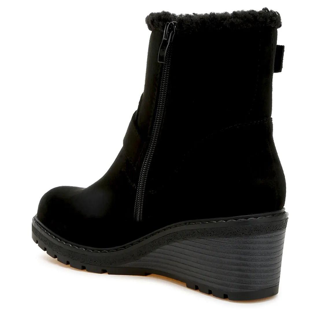 Faux Fur Harness Boots