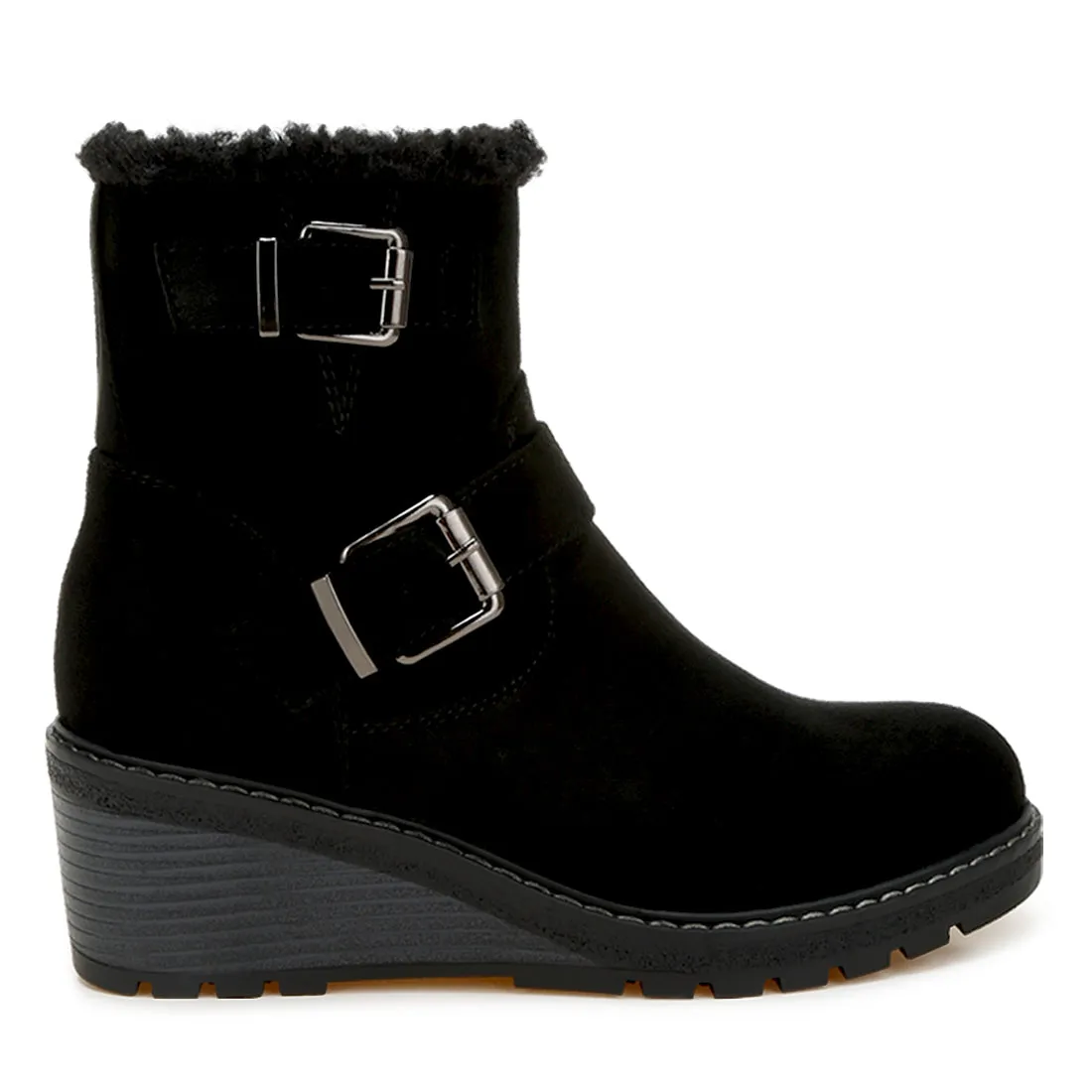 Faux Fur Harness Boots