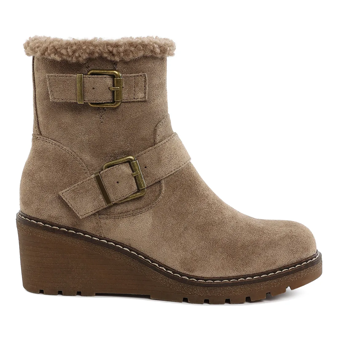 Faux Fur Harness Boots
