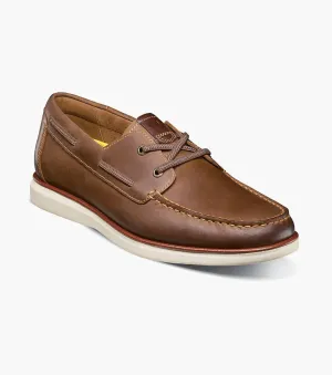 Faux - Leather Tropics Moc Toe Elastic Lace Boat Shoe-Brown CH | Florsheim Tropics Moc Toe Elastic Lace Boat Shoe-Brown CH | Florsheim Fit Glam support