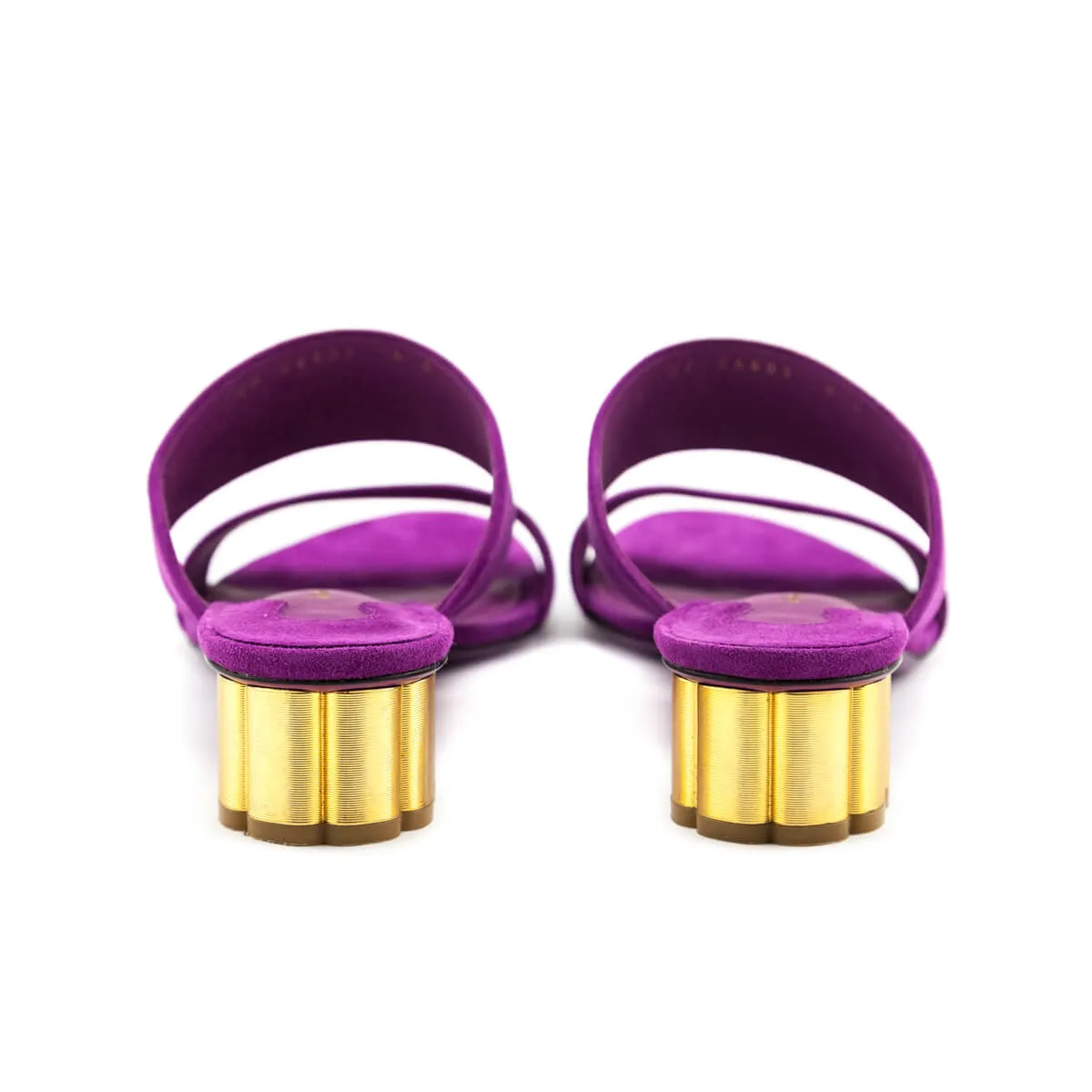 Ferragamo Purple Suede Slide Sandals Size US 8 | EU 38