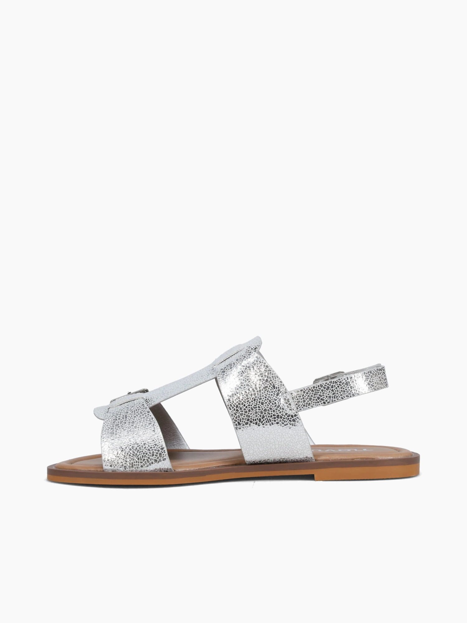 Fiama  Silver Metallic Summer Footwear for Men Minimalist