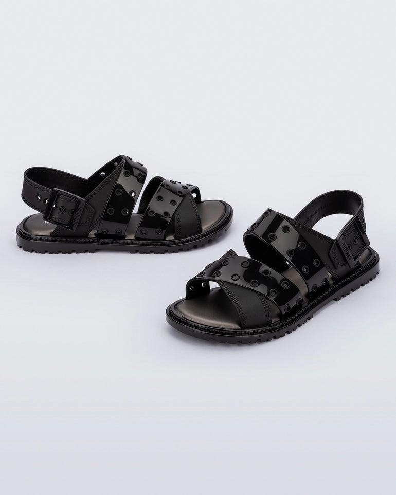 rubber Lock Sandal Ad - Black