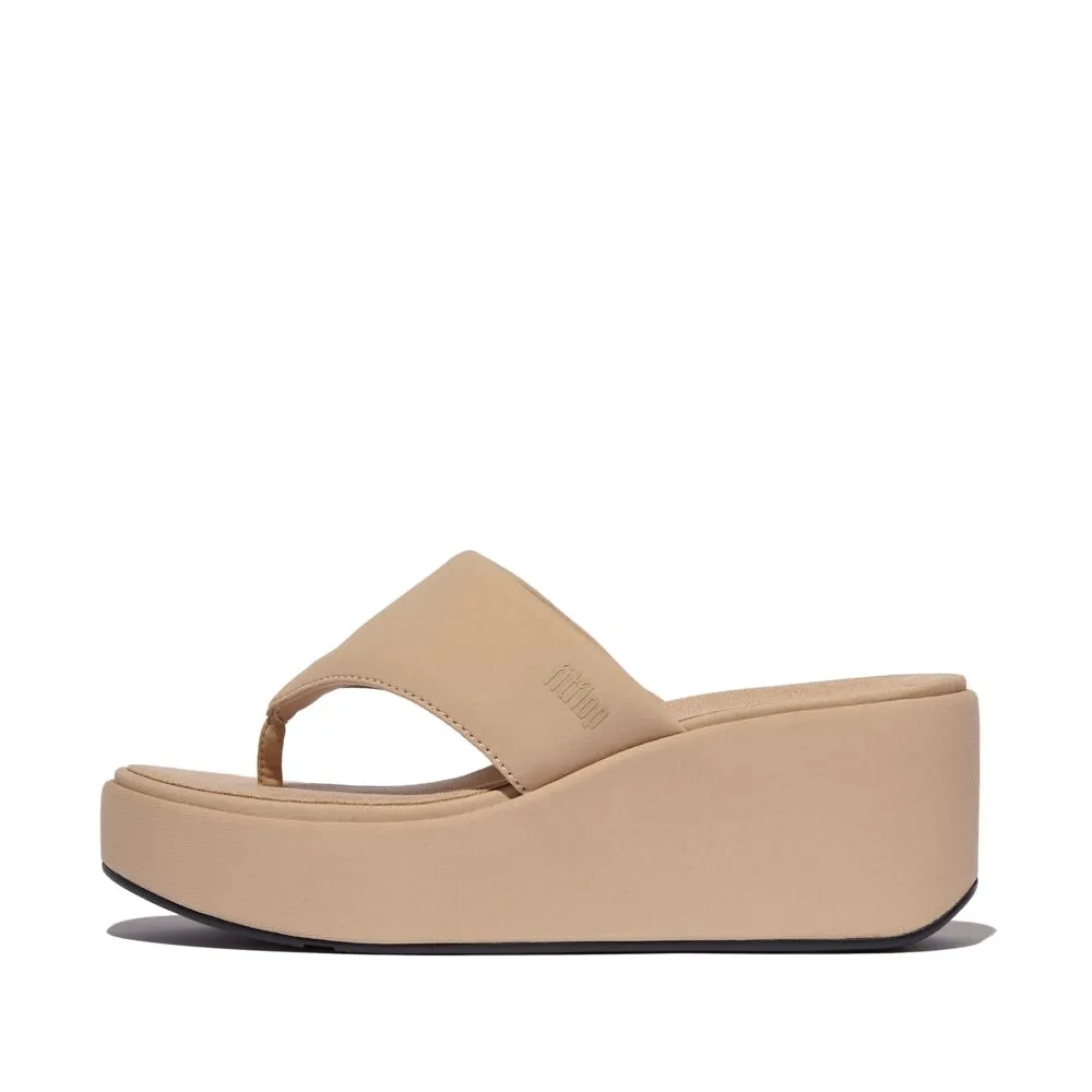 FitFlop Platform Wedge Sandals - Classic Beige