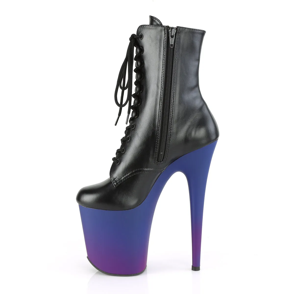 FLAMINGO-1020BP Pleaser Black Faux Leather Sexy Platform Shoes (Pole Dancing Heels)
