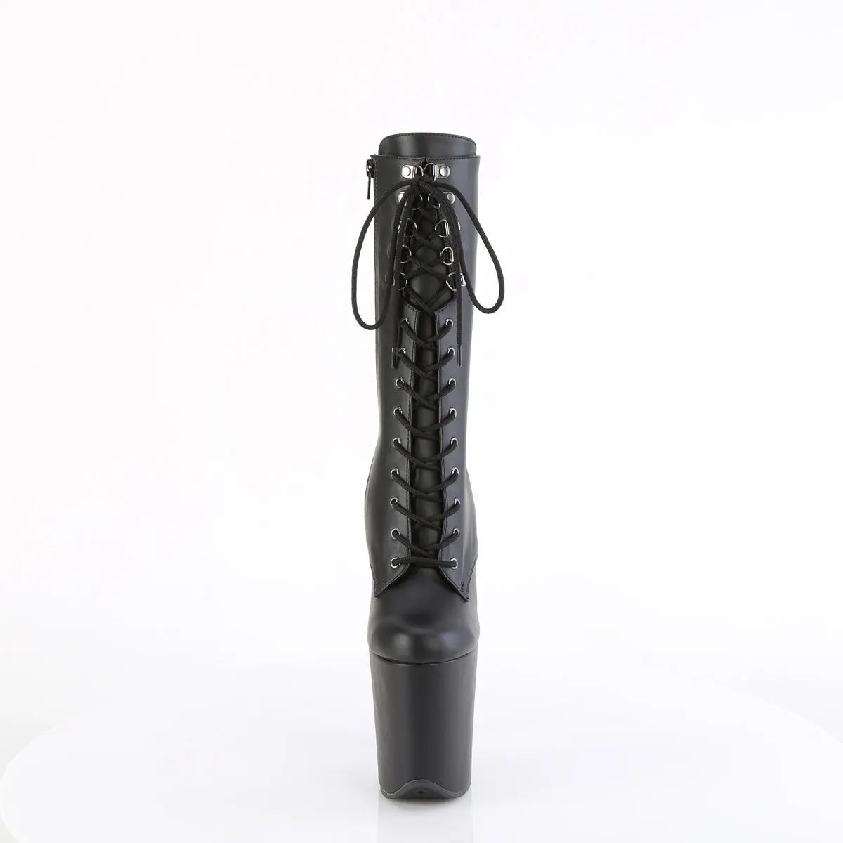 FLAMINGO-1054 Pleaser Black Faux Leather Sexy Platform Shoes (Pole Dancing Heels)