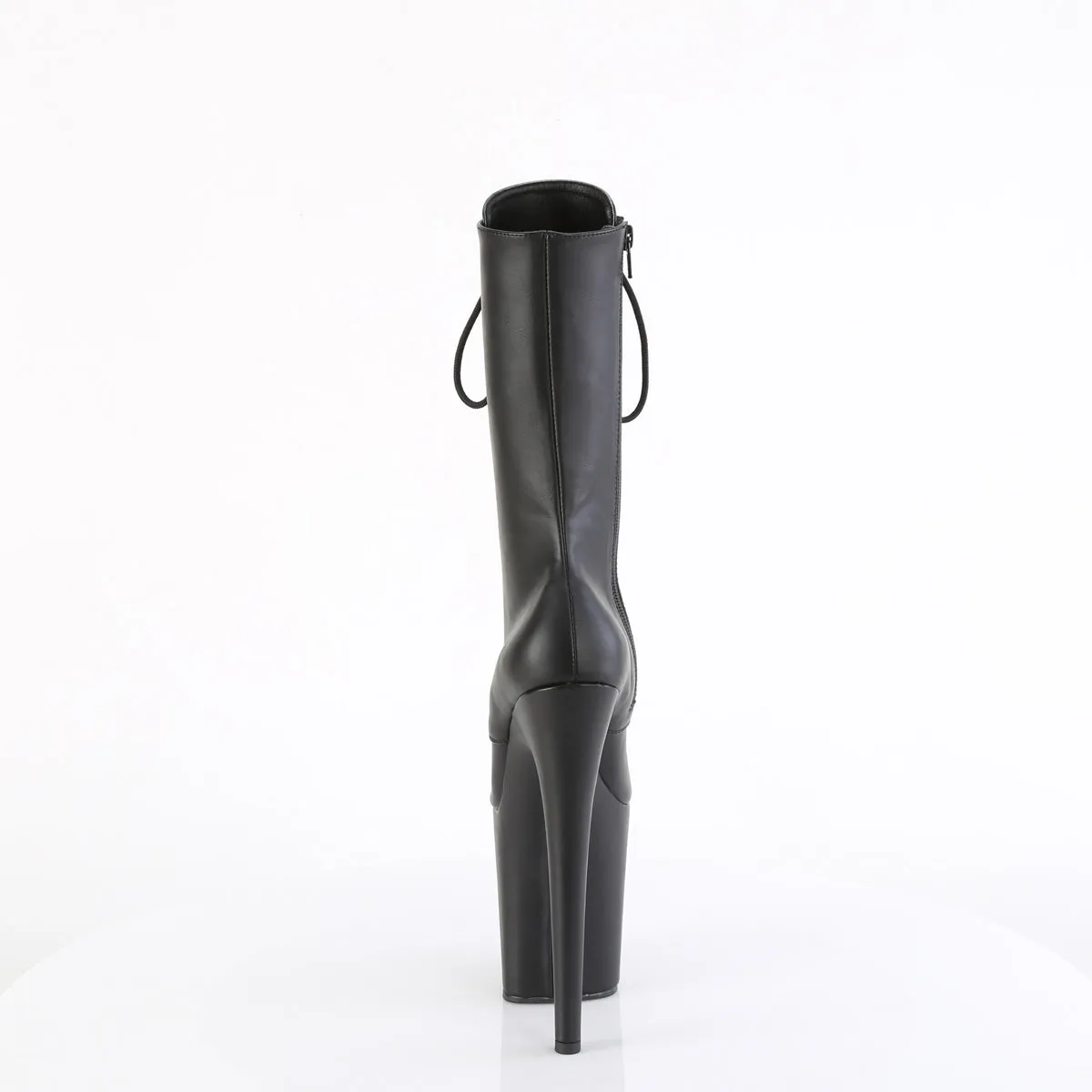 FLAMINGO-1054 Pleaser Black Faux Leather Sexy Platform Shoes (Pole Dancing Heels)