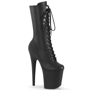FLAMINGO-1054 Pleaser Black Faux Leather Sexy Platform Shoes (Pole Dancing Heels)