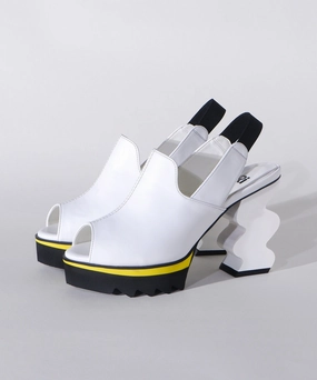 Flat Sole Reila White Open Toe Platform Heel zip most dancing Reila White Open Toe Platform Heel