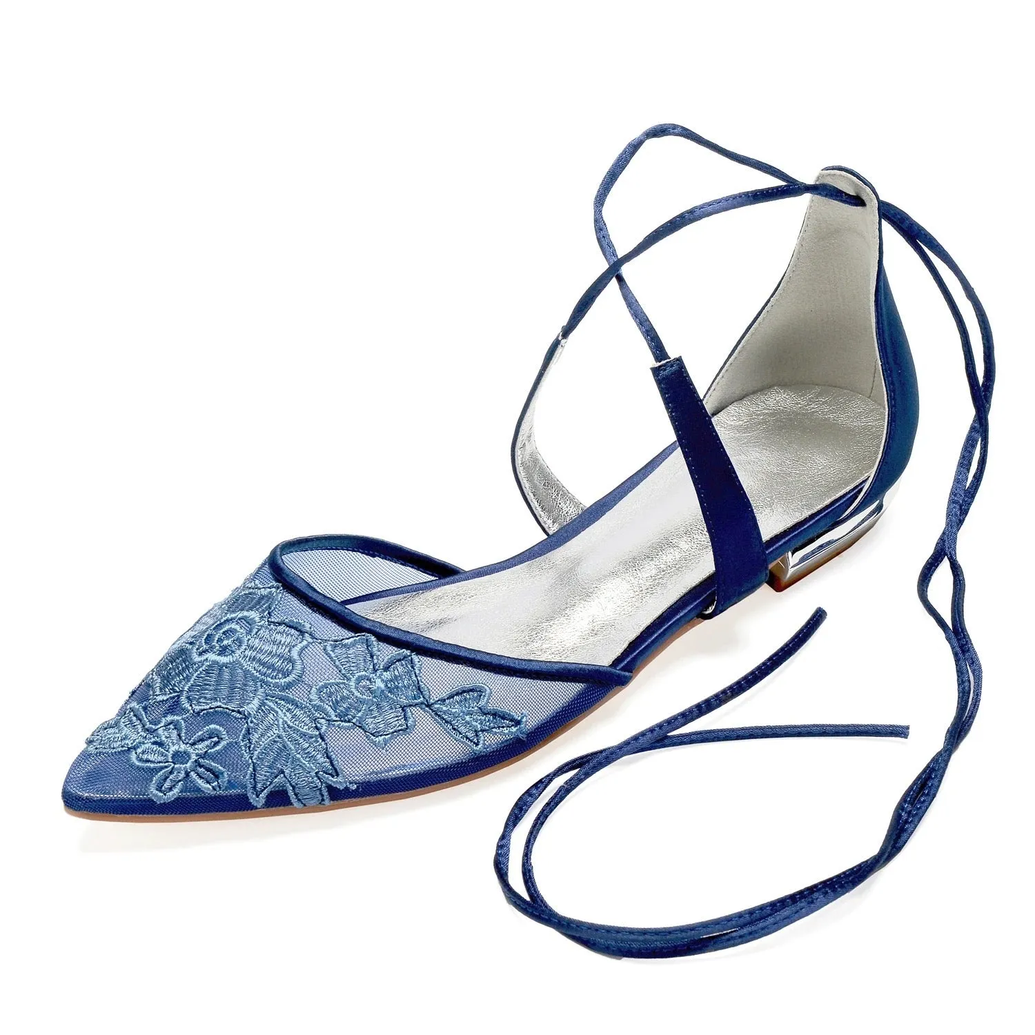 Flats with Lace Appliqué | Other Colours