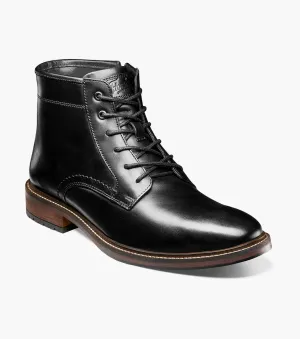 Flexible structure Forge  Plain Toe Lace Up Boot-Black| Florsheim Waterproof Membrane Technology Forge  Plain Toe Lace Up Boot-Black| Florsheim