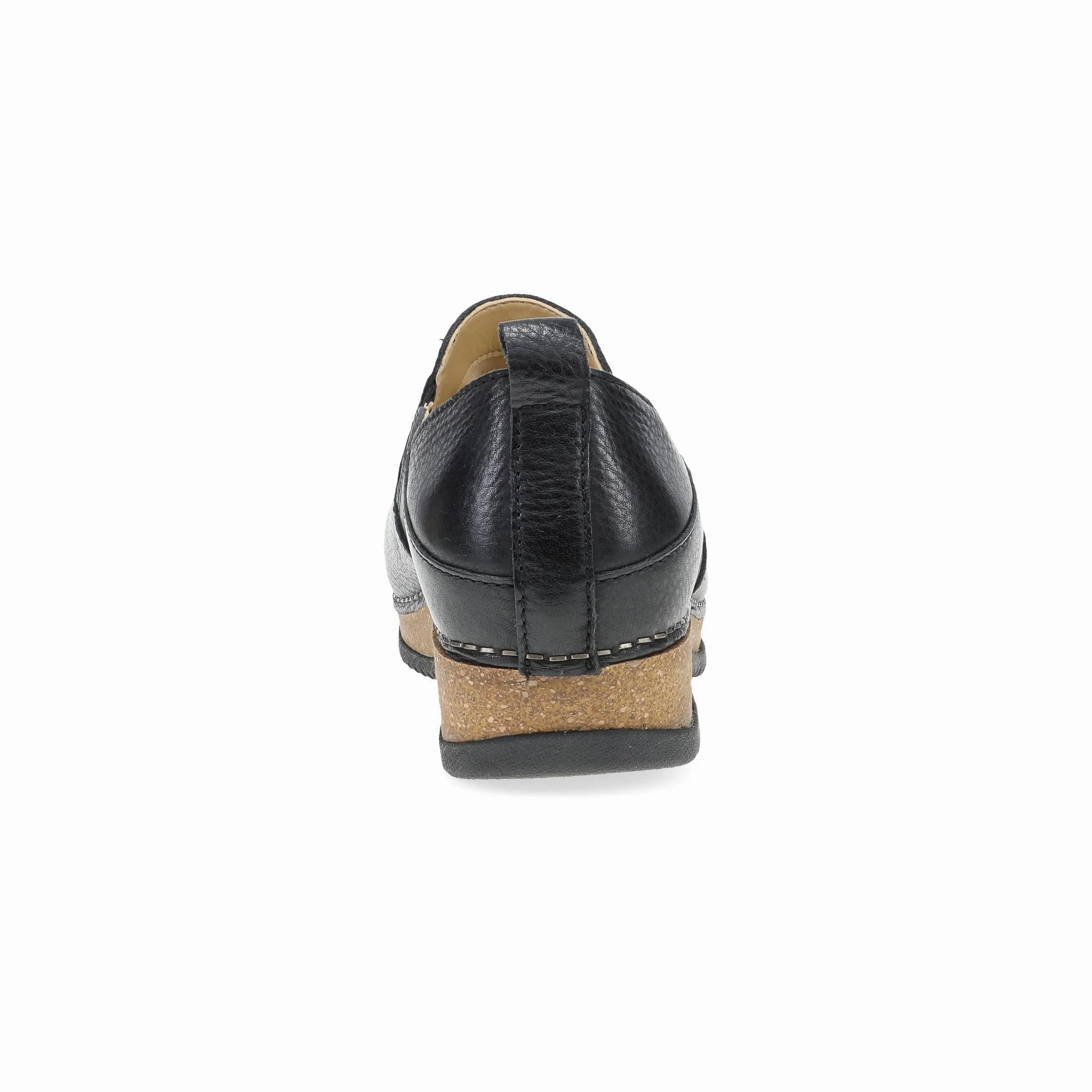 Flexible Dansko Women's Meara Slip-On Clog - Black Waxy Milled Flexible Arch Support