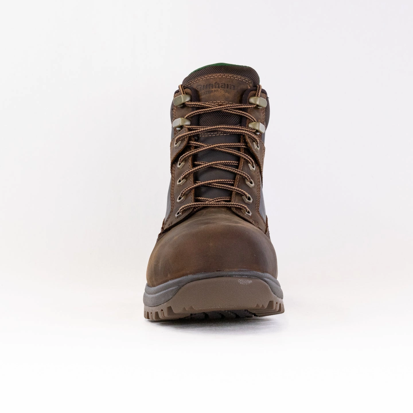 Dunham 8000Works Waterproof Safety Plain Toe Boot (Men's) - Brown Leather durable soles