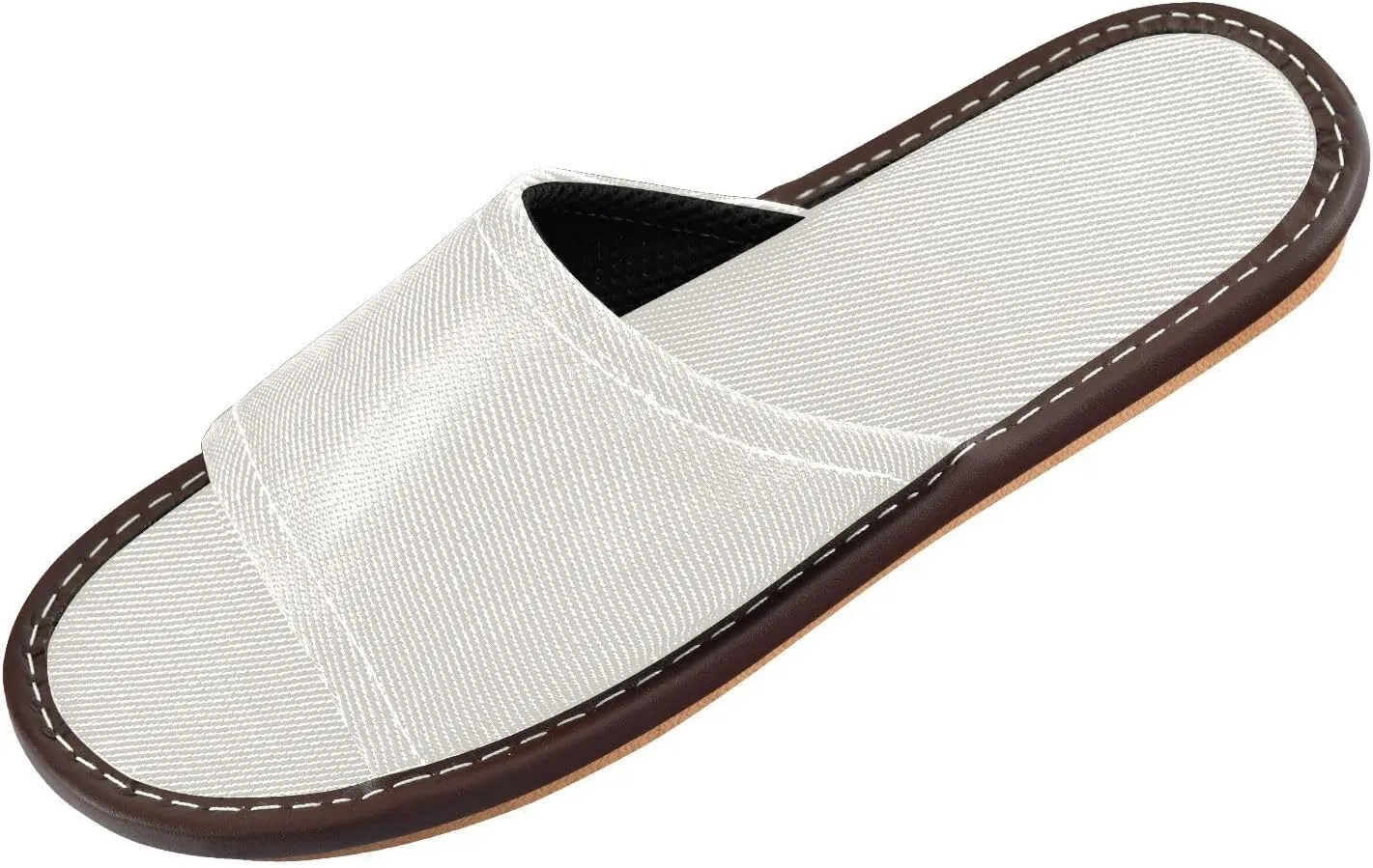 Floral White Portable Cozy Beach Sandals Slippers Indoor for Travel, Hotel, Party, Guests