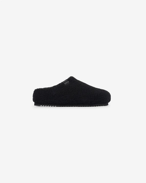 Fluffy Mule - Black slip - on style Fluffy Mule - Black Compact walkers' stability