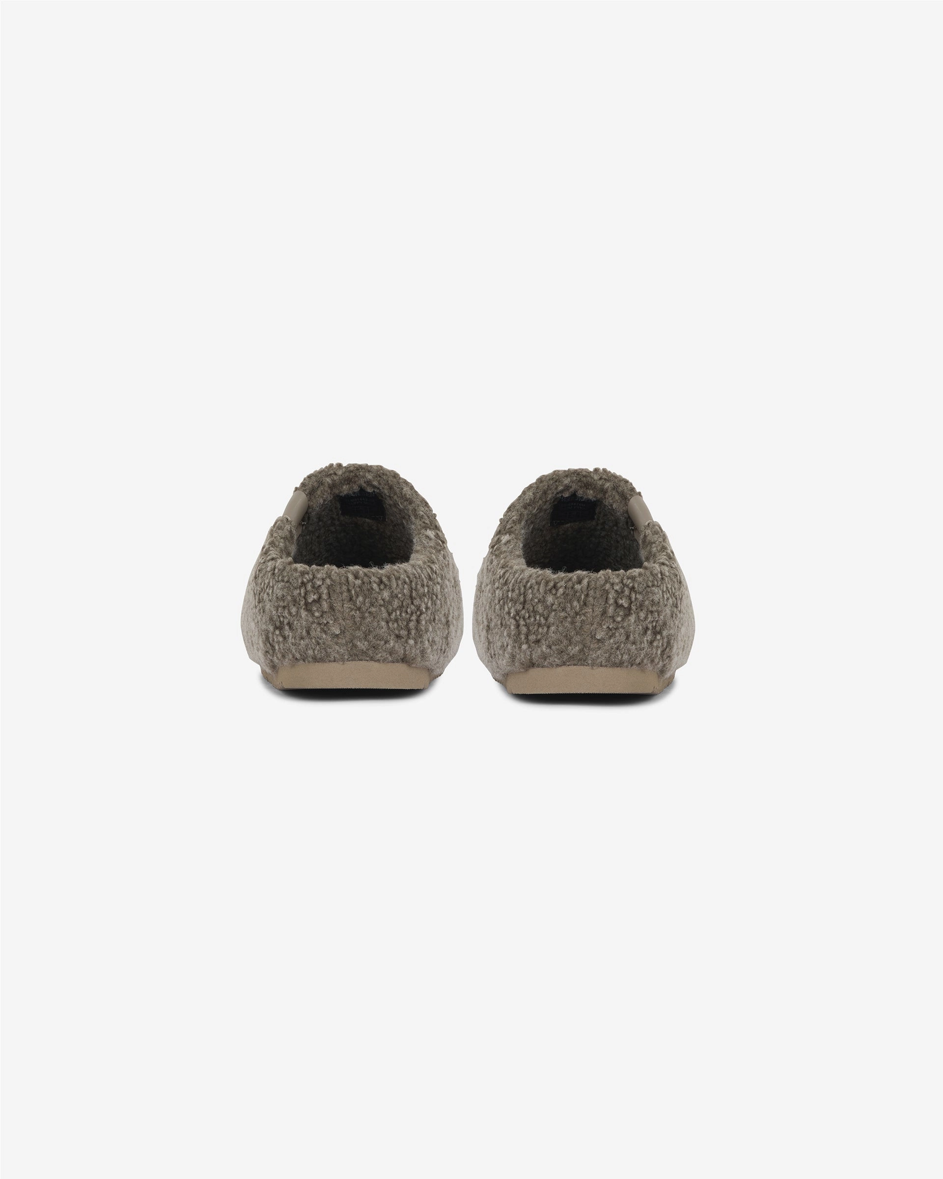 Wedge Heel work - style Fluffy Mule - Rock