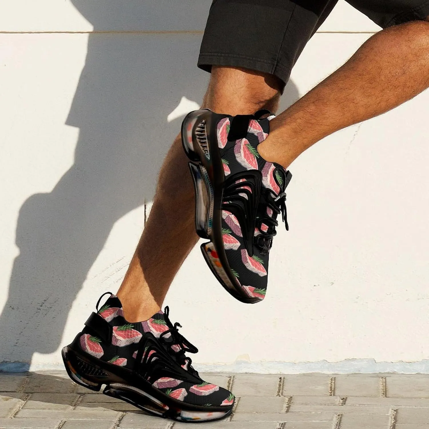 Food Steak Mens Sneakers Running Shoes Lightweight Athletic Shoes for Jogging Walking Gym