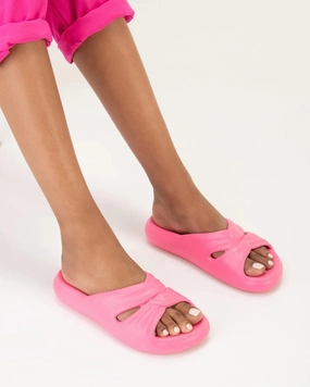 Free Slide - Pink Slip On Mechanism Free Slide - Pink Durable Rubber Tread Flexible Midsole Cushioning