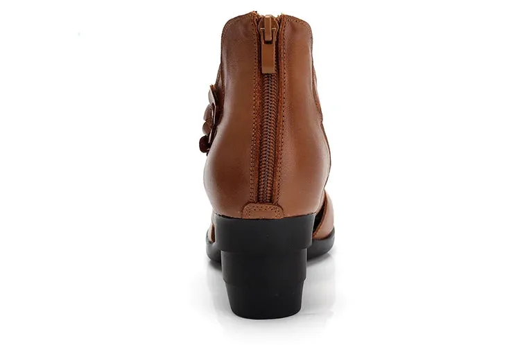 Funki Buys | Shoes | Women's Gothic Leather Low Heel Wedges