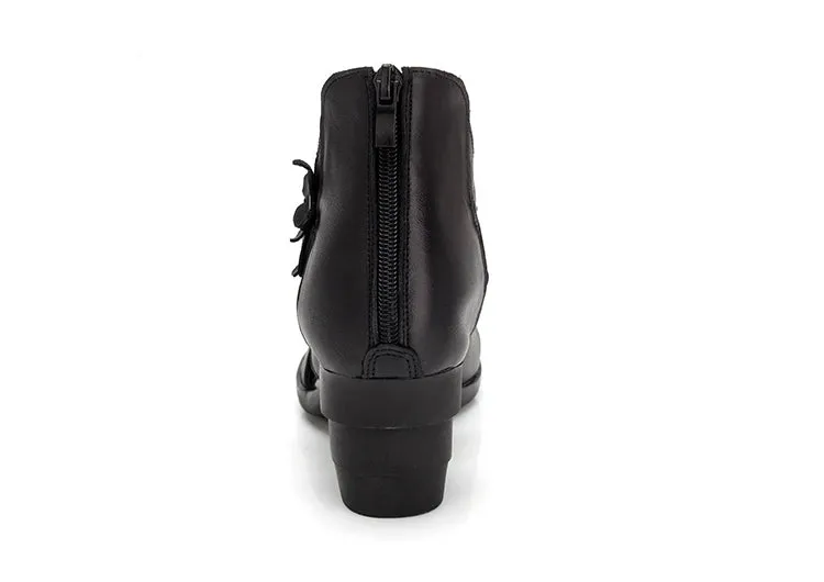 Funki Buys | Shoes | Women's Gothic Leather Low Heel Wedges