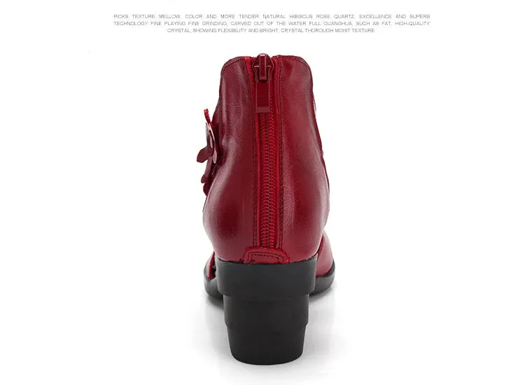 Funki Buys | Shoes | Women's Gothic Leather Low Heel Wedges
