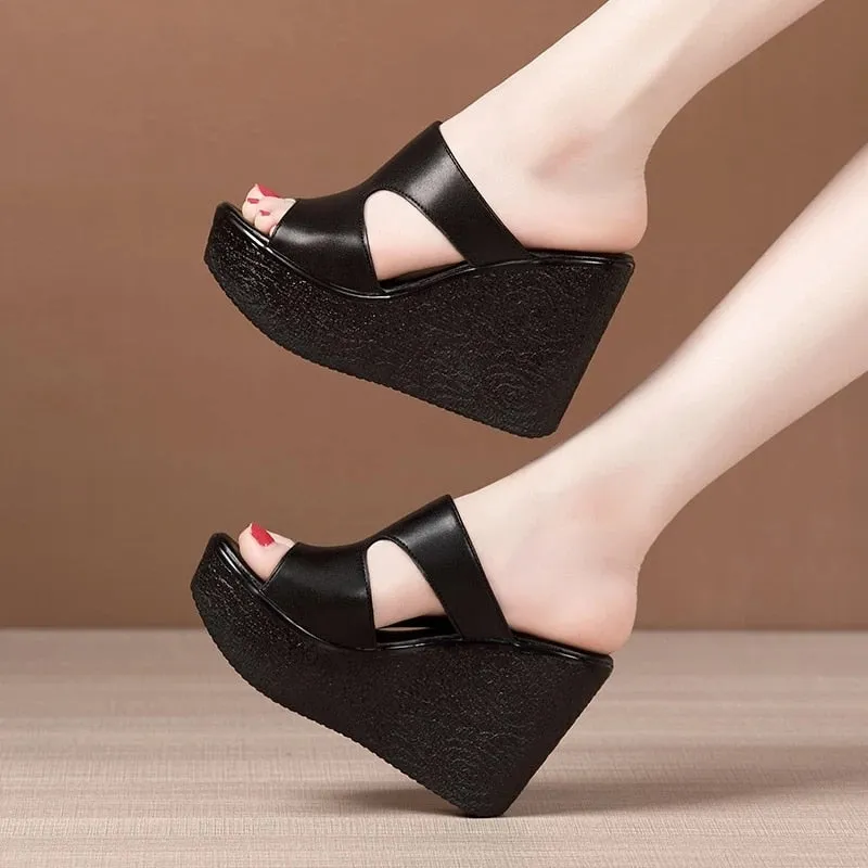 Funki Buys | Shoes | Women's High Heel Gothic Wedge Sandals