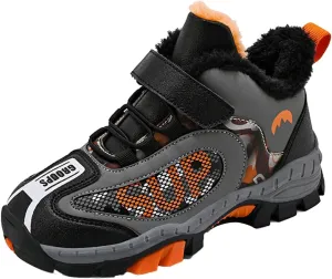 Fuzzy Lined Sneaker for Childrens Kids Girls Boys Outdoor Running Sport Shoes Toddler Chunky Sole Slip On Warm Shoes