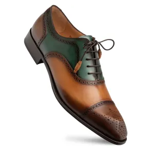 Galante Tri-tone Cap Toe Oxford-Brown Multi | Mezlan Breathable Padding Galante Tri-tone Cap Toe Oxford-Brown Multi | Mezlan Rockered Profile dancers' flexibility