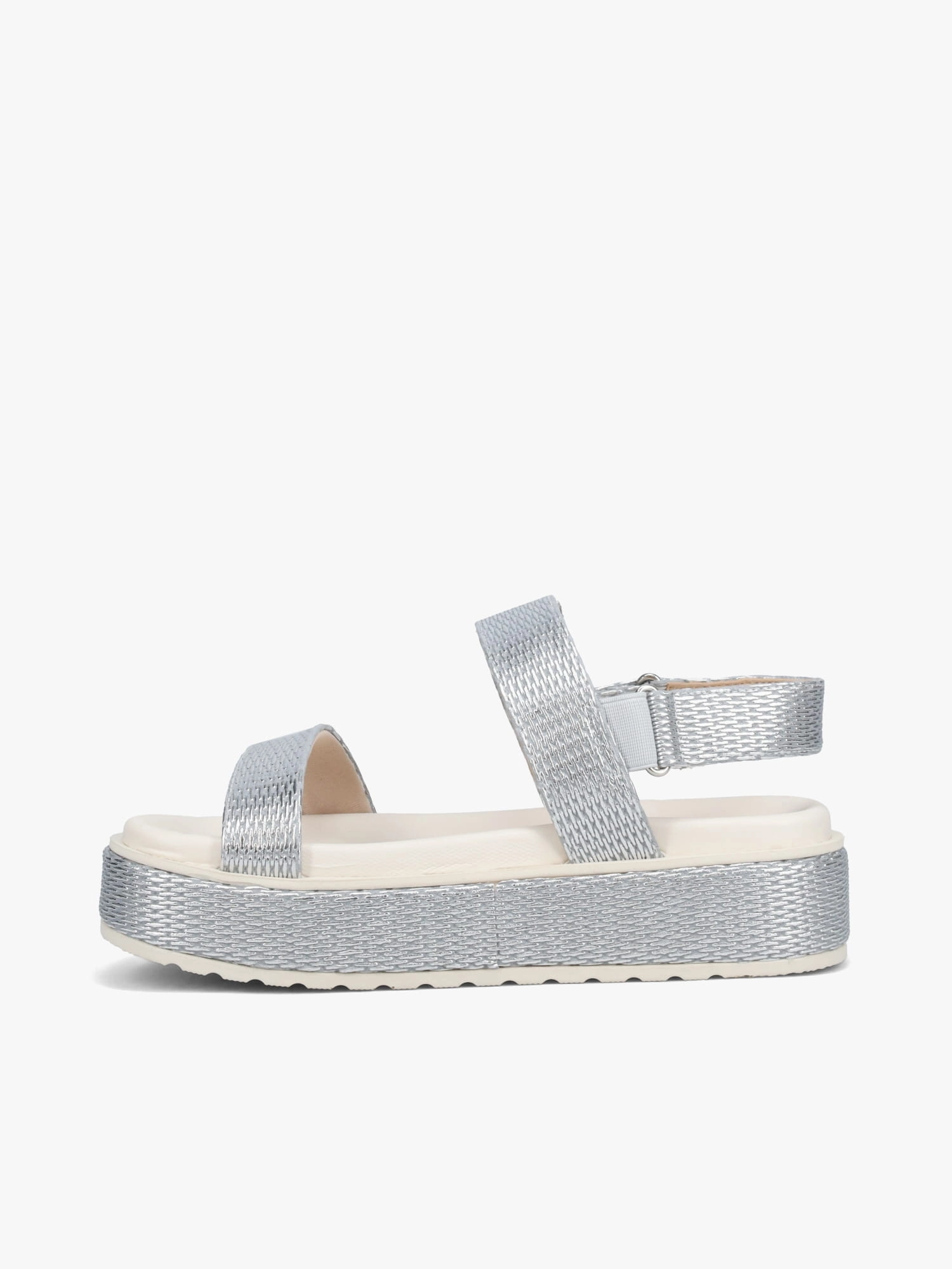 Comfort Sandals Galicia Silver Raffia