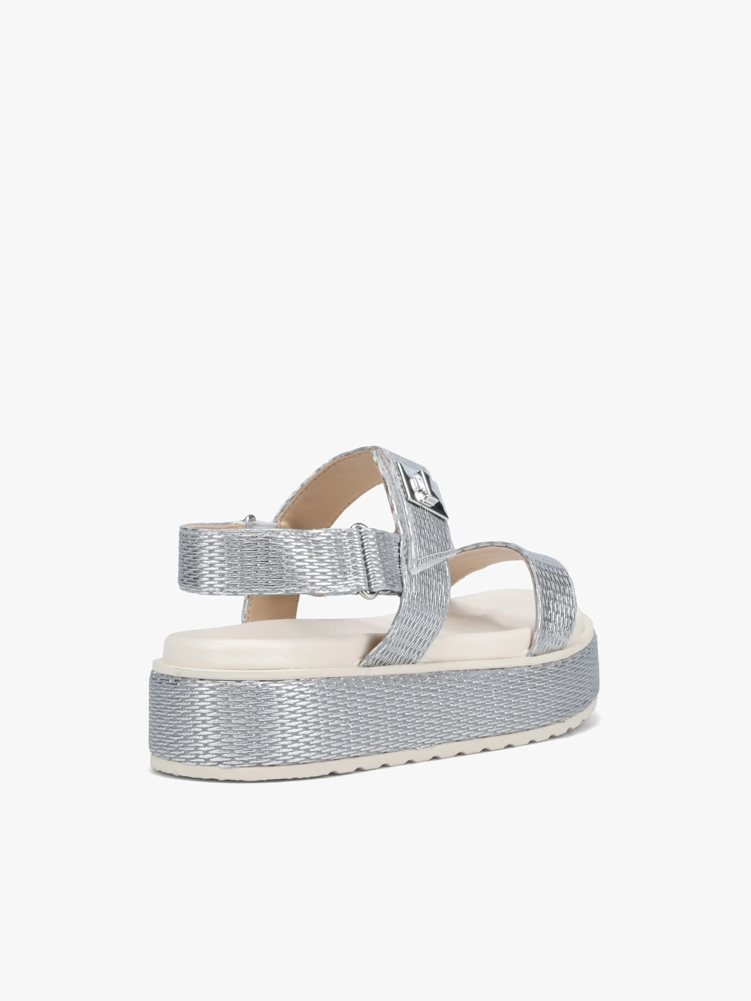 Tropical Glow Gladiator Style Galicia Silver Raffia