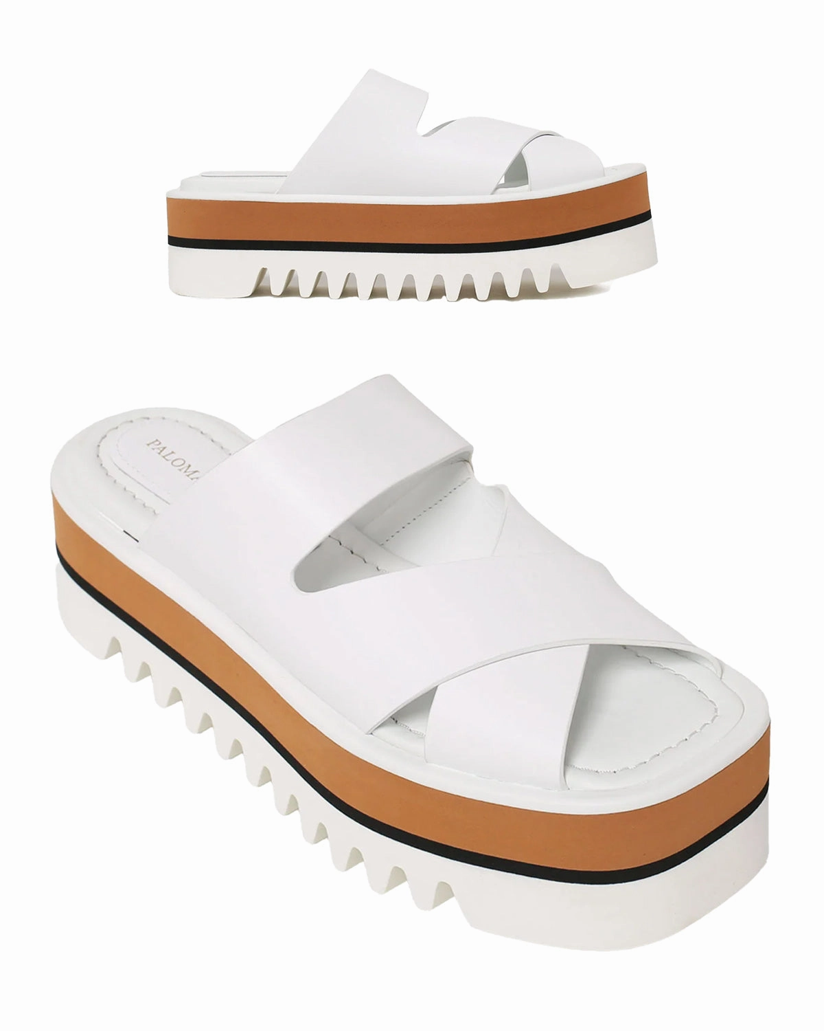 Garner White Cowhide Step Out padded sole