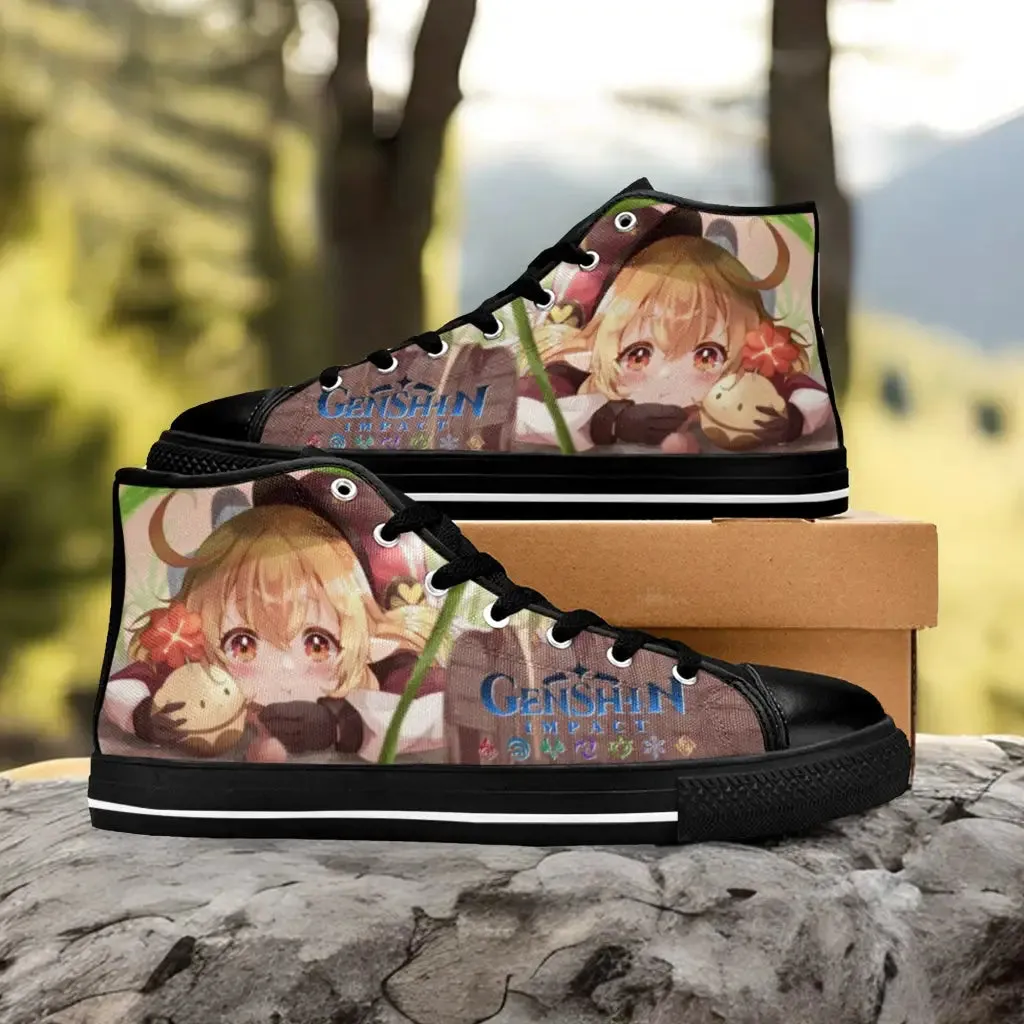 Genshin Impact Klee Shoes High Top Sneakers for Kids and Adults