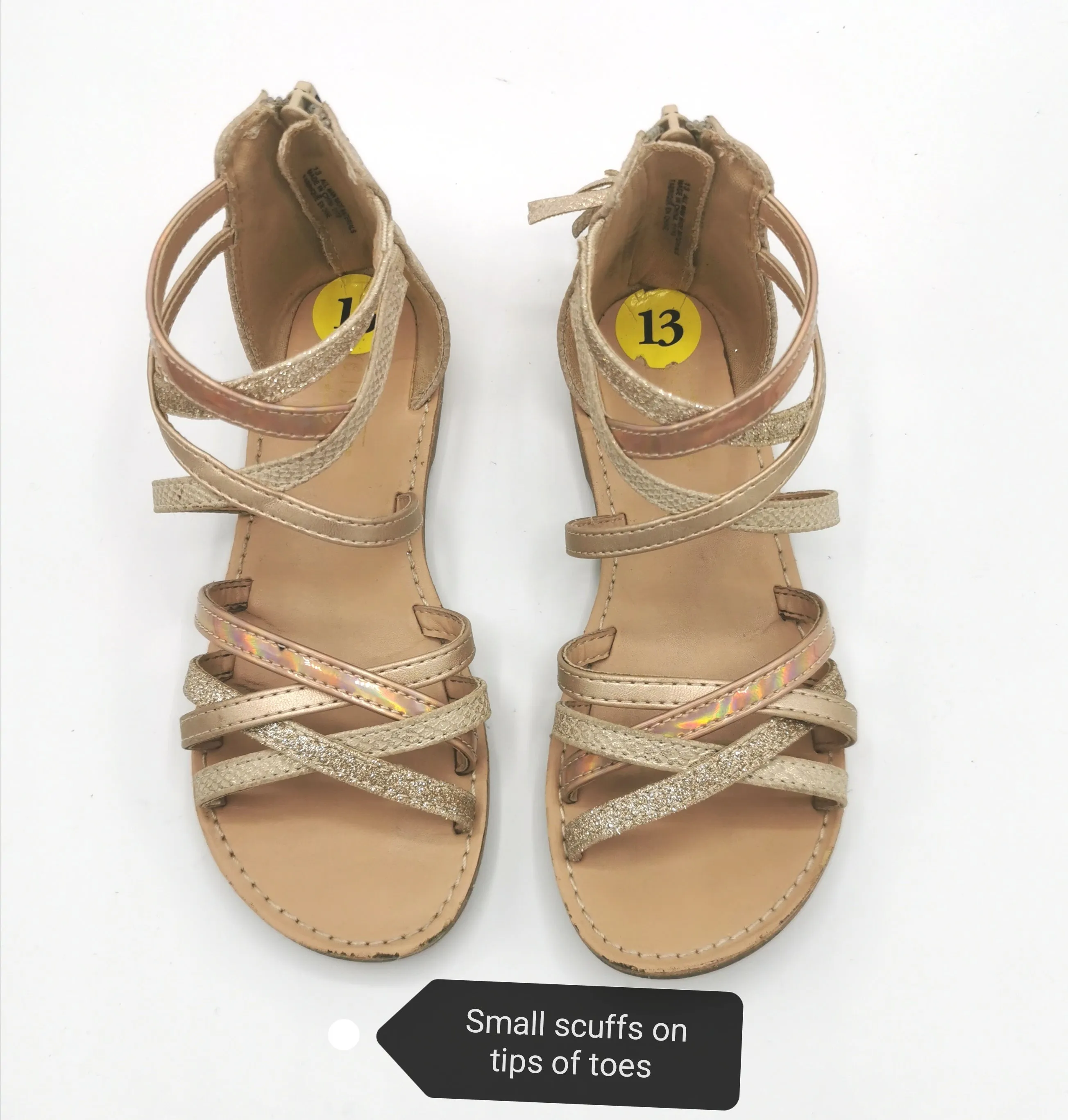 GIRL SIZE 13 YOUTH - SEYCHELLES, Bohemian Gladiator Sandals VGUC B12