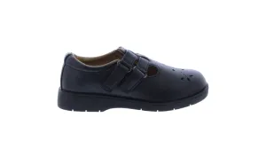 Girls Double Velcro School Shoe