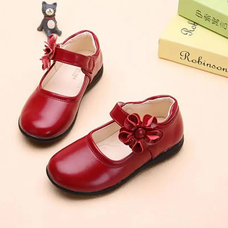 Girl's Leather School Shoes