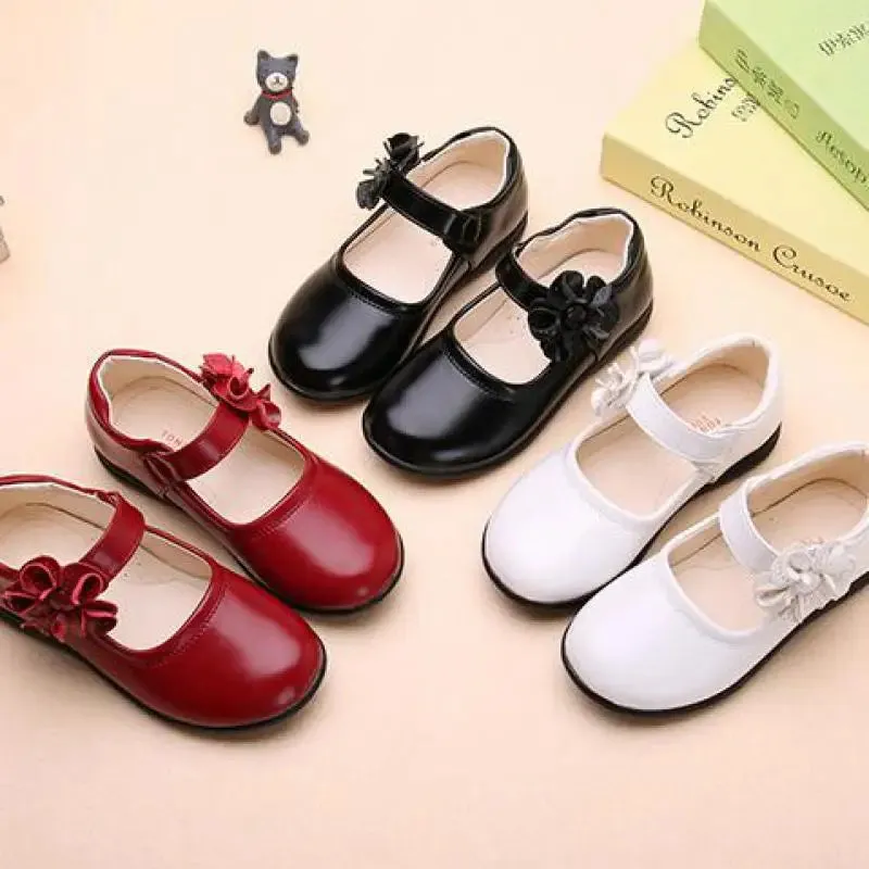 Girl's Leather School Shoes