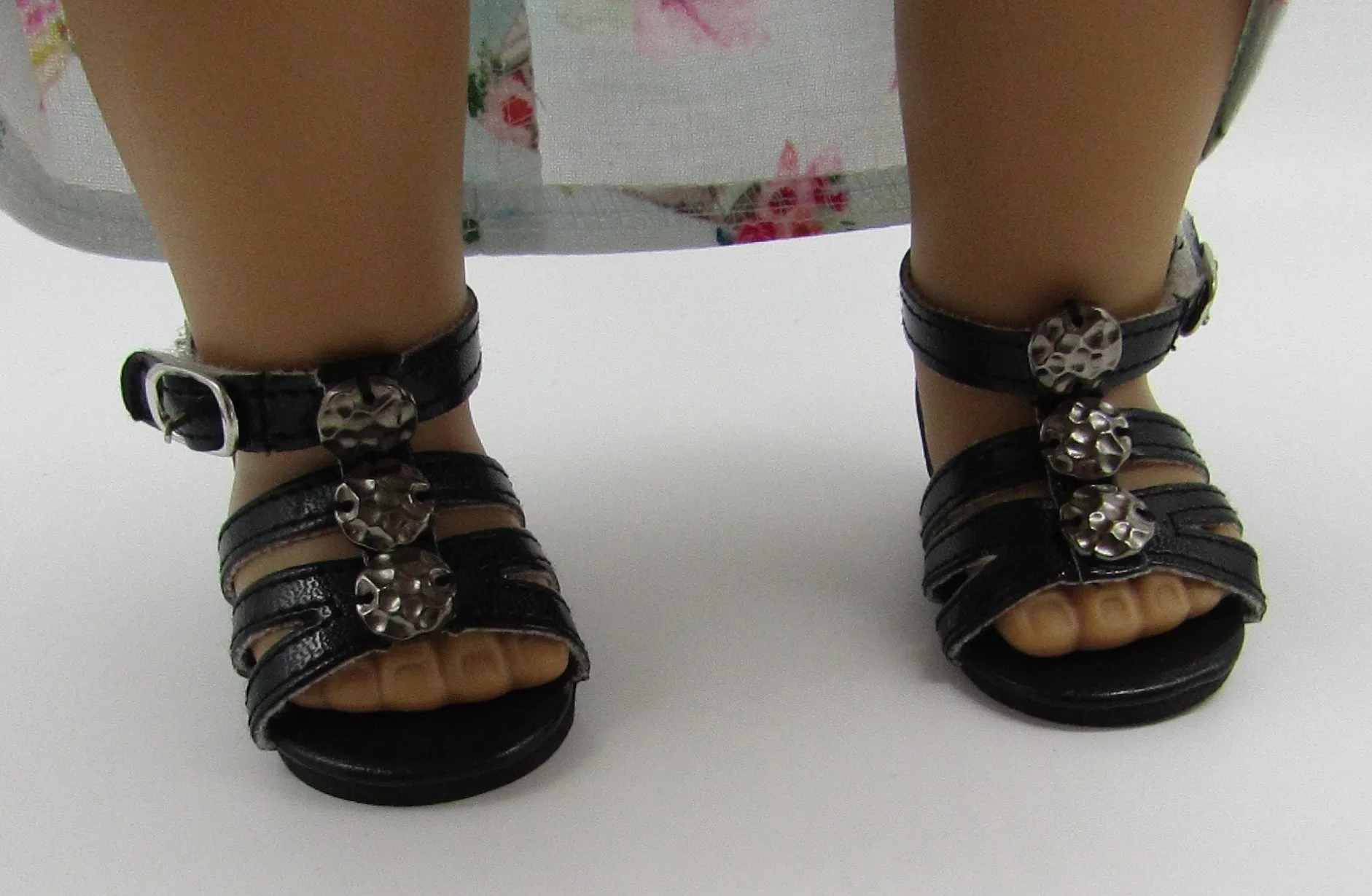Gladiator Sandals 18 inch Doll: Black
