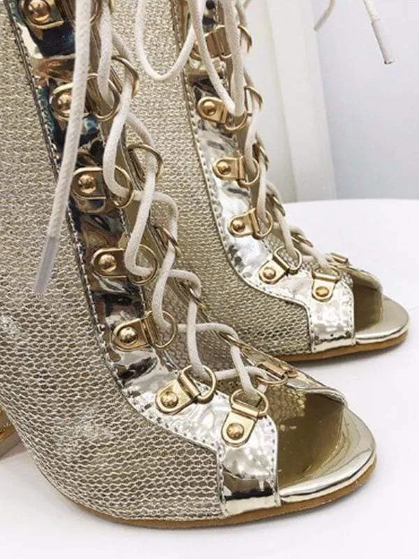 Gladiator Sandals in Gold