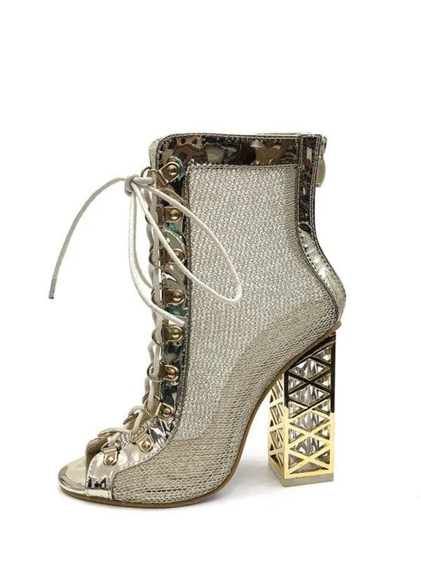Gladiator Sandals in Gold